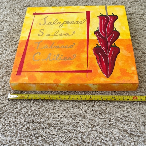Vibrant Red and Orange and Yellow Chili Pepper Wall Art, Hand made - Picture 8 of 10